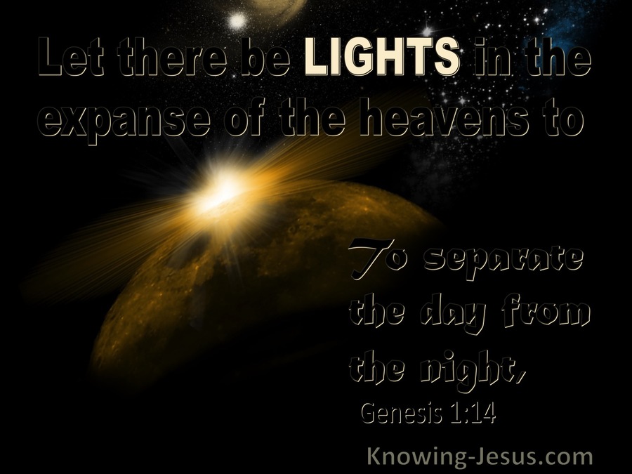 Genesis 1:14 Lights For Signs, Seasons, Days And Years (black)